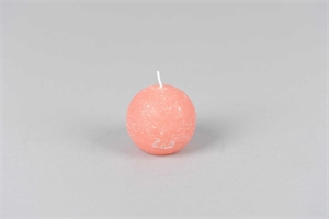 Rustic Kugelkerze, Ø 60mm, peach pink
