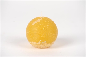 Rustic Kugelkerze, Ø 80mm, ocker Rustic Kugelkerze, Ø 80mm, ocker