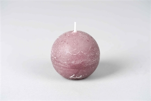 Rustic Kugelkerze, Ø 80mm, mauve* Rustic Kugelkerze, Ø 80mm, mauve*