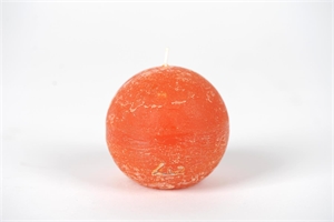 Rustic Kugelkerze, Ø 80mm, orange Rustic Kugelkerze, Ø 80mm, orange