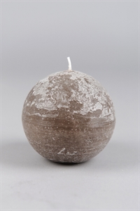 Rustic Kugelkerze, Ø100mm, taupe* Rustic Kugelkerze, Ø100mm, taupe*