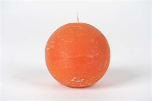 Rustic Kugelkerze, Ø100mm, orange Rustic Kugelkerze, Ø100mm, orange