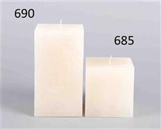 Rustic Kubuskerze, H10cm x 95x 95mm, asparagus* Rustic Kubuskerze, H10cm x 95x 95mm, asparagus*