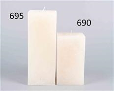 Rustic Kubuskerze, H17cm x 95x 95mm, asparagus* Rustic Kubuskerze, H17cm x 95x 95mm, asparagus*