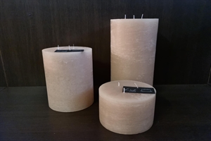 3-Docht Zylinderkerze, H30cm x Ø150mm, mondstein 3-Docht Zylinderkerze, H30cm x Ø150mm, mondstein