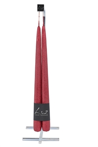 Metallic Tauchkerze, 30cm x Ø22mm - Paar, rot Metallic Tauchkerze, 30cm x Ø22mm - Paar, rot