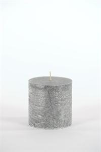 Metallic Zylinderkerze, 5cm x Ø50mm, black silve Metallic Zylinderkerze, 5cm x Ø50mm, black silve