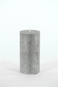 Metallic Zylinderkerze, 10cm x Ø50mm, black silber Metallic Zylinderkerze, 10cm x Ø50mm, black silber