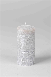 Metallic Zylinderkerze, 12cm x Ø60mm, silver* Metallic Zylinderkerze, 12cm x Ø60mm, silver*