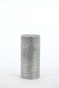 Metallic Zylinderkerze, 16cm x Ø60mm, black silver Metallic Zylinderkerze, 16cm x Ø60mm, black silver
