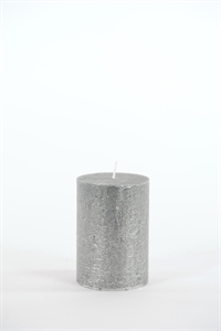 Metallic Zylinderkerze, 10cm x Ø70mm, black silver Metallic Zylinderkerze, 10cm x Ø70mm, black silver