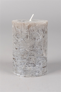 Metallic Zylinderkerze, 10cm x Ø70mm, silver Metallic Zylinderkerze, 10cm x Ø70mm, silver