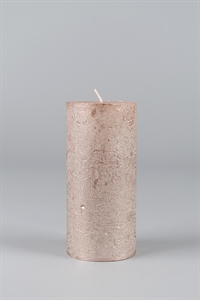 Metallic Zylinderkerze, 15cm x Ø70mm, champagner Metallic Zylinderkerze, 15cm x Ø70mm, champagner