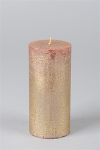 Metallic Zylinderkerze, 15cm x Ø70mm, gold/26 Metallic Zylinderkerze, 15cm x Ø70mm, gold/26