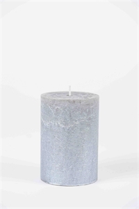 Metallic Zylinderkerze, 13cm x Ø90mm, silver Metallic Zylinderkerze, 13cm x Ø90mm, silver
