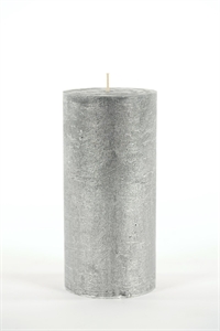 Metallic Zylinderkerze, 19cm x Ø90mm, black silver Metallic Zylinderkerze, 19cm x Ø90mm, black silver