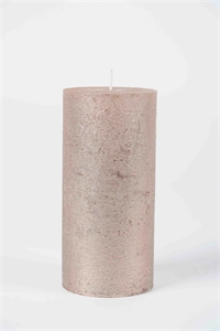 Metallic Zylinderkerze, 19cm x Ø90mm, champagner Metallic Zylinderkerze, 19cm x Ø90mm, champagner