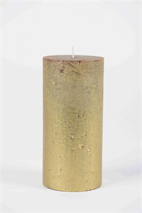 Metallic Zylinderkerze, 19cm x Ø90mm, gold/26 Metallic Zylinderkerze, 19cm x Ø90mm, gold/26