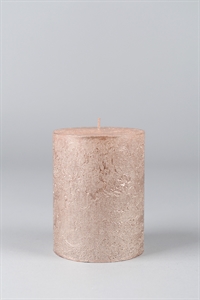 Metallic Zylinderkerze, 13cm x Ø100mm, champagner Metallic Zylinderkerze, 13cm x Ø100mm, champagner