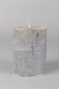 Metallic Zylinderkerze, 13cm x Ø100mm, silver Metallic Zylinderkerze, 13cm x Ø100mm, silver