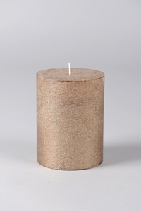 Metallic Zylinderkerze, 13cm x Ø100mm, antikgold Metallic Zylinderkerze, 13cm x Ø100mm, antikgold