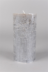 Metallic Zylinderkerze, 20cm x Ø100mm, silver Metallic Zylinderkerze, 20cm x Ø100mm, silver