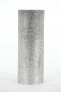 Metallic Zylinderkerze, 27cm x Ø100mm, black silver Metallic Zylinderkerze, 27cm x Ø100mm, black silver