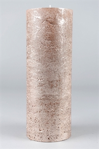 Metallic Zylinderkerze, 27cm x Ø100mm, champagner Metallic Zylinderkerze, 27cm x Ø100mm, champagner