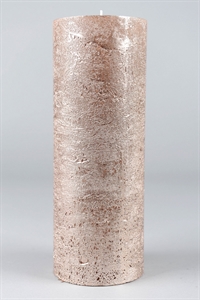 Metallic Zylinderkerze, 27cm x Ø100mm, champagner