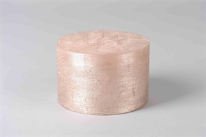 Met. 3-Docht Zylinderkerze, H10cm x 150mm, champ. Met. 3-Docht Zylinderkerze, H10cm x 150mm, champ.