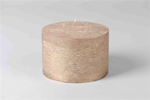 Met. 3-Docht Zylinderkerze, H10cm x 150mm, antgold Met. 3-Docht Zylinderkerze, H10cm x 150mm, antgold