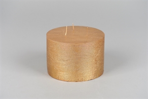 Met. 3-Docht Zylinderkerze, H10cm x 150mm, gold Met. 3-Docht Zylinderkerze, H10cm x 150mm, gold