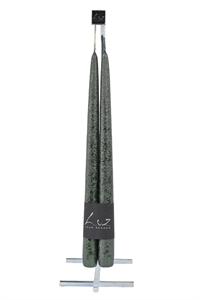 Metallic Tauchkerze, 30cm x Ø22mm - Paar, grün Metallic Tauchkerze, 30cm x Ø22mm - Paar, grün