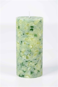 Terrazzo Zylinderkerz, 15cm x Ø70mm, anis Terrazzo Zylinderkerz, 15cm x Ø70mm, anis