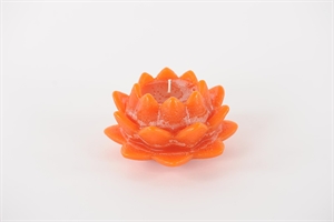 Schwimmkerze, Seerose H8x Ø13cm, orange Schwimmkerze, Seerose H8x Ø13cm, orange
