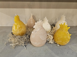 Kerzen Huhn, H13x Ø10cm, ocker Kerzen Huhn, H13x Ø10cm, ocker
