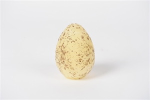 Eierkerze gefleckt, 13cm x Ø95mm, butter