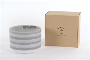 5-Docht Multi Colour H12cm x Ø185mm, grey-weiss 5-Docht Multi Colour H12cm x Ø185mm, grey-weiss
