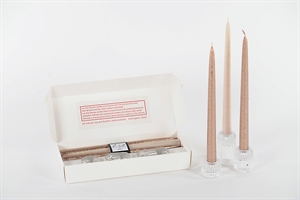 Set, 6 Spitzkerzen H30cm, 3 Glasleuchter, 1+3 met. Set, 6 Spitzkerzen H30cm, 3 Glasleuchter, 1+3 met.