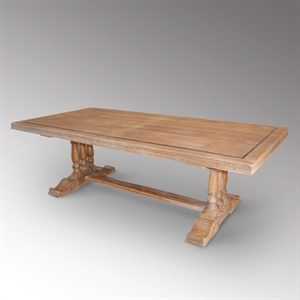 Tisch, Holz massiv 244x 122x 75cm, 3-fach Fuss Tisch, Holz massiv 244x 122x 75cm, 3-fach Fuss