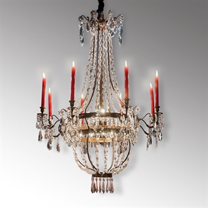 Lampe hängend, mit Kerzen Lampe hängend, mit Kerzen