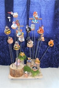 Holzdisplay, Rollwagen 1 Baumstamm, für Verkauf Holzdisplay, Rollwagen 1 Baumstamm, für Verkauf