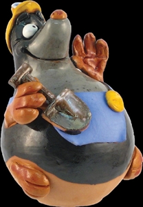 Gartenkeramik, Maulwurf 18cm - ohne Stab Gartenkeramik, Maulwurf 18cm - ohne Stab