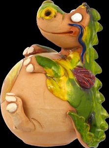 Gartenkeramik, Krokodil 18cm - ohne Stab Gartenkeramik, Krokodil 18cm - ohne Stab