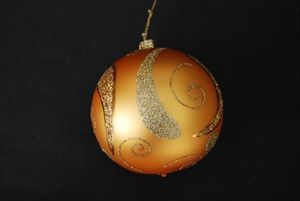 Parodie Kugel, 10cm, gold Parodie Kugel, 10cm, gold