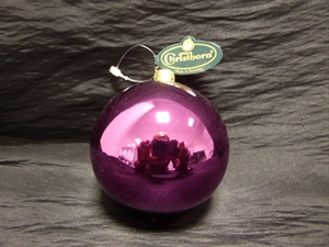 Uni, Kugel 8cm, rotviolett glanz Uni, Kugel 8cm, rotviolett glanz