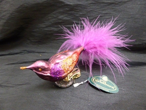 Larina, Vogel ca. 9cm, dpink matt Larina, Vogel ca. 9cm, dpink matt