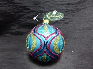 Fedora, Kugel 8cm, türkis matt Fedora, Kugel 8cm, türkis matt