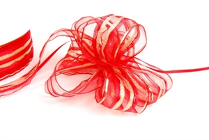 Susifix 25m/ 40mm, Christmas Streifen, rot Susifix 25m/ 40mm, Christmas Streifen, rot