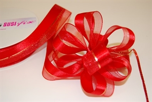 Susifix 25m/ 25mm, Band Tüll/Satin, rot Susifix 25m/ 25mm, Band Tüll/Satin, rot